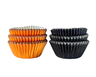 Halloween Candy Cups ~ Mini Cupcakes ~ Mini Baking Cups ~ Foil Cups ~ 100 cups