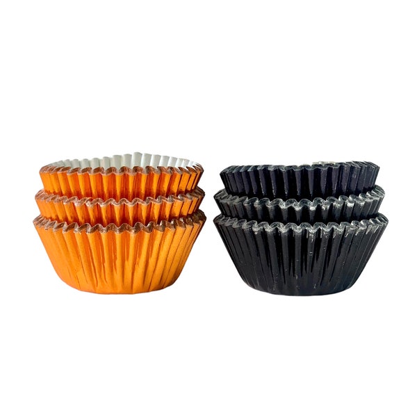 Halloween Candy Cups ~ Mini Cupcakes ~ Mini Baking Cups ~ Foil Cups ~ 100 cups