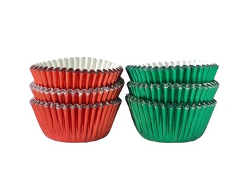 Christmas Candy Cups ~ Mini Cupcakes ~ Mini Baking Cups ~ Foil Cups ~ 100 cups