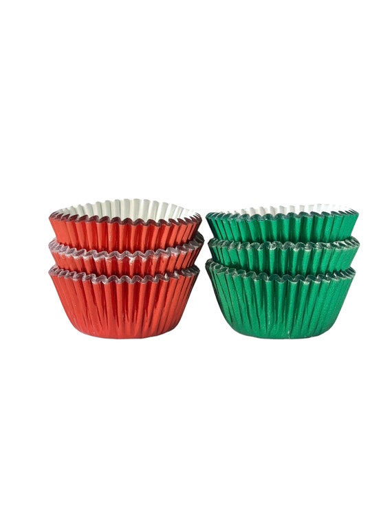 Christmas Candy Cups Mini Cupcakes Mini Baking Cups Foil Cups 100