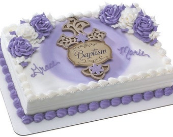 Baptism Cake Set ~ Cake Topper ~ Cake Decoration ~ First Communion ~ Dedication ~ Confirmation
