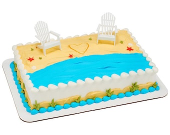 Beach Chairs ~ Cake Toppers ~ Beach Cake