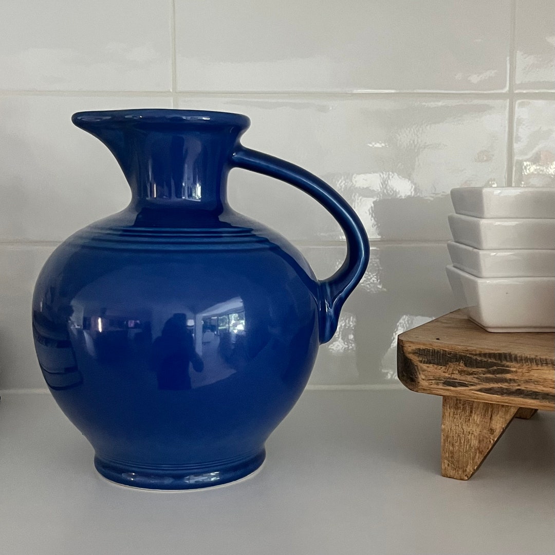 Fiesta Carafe Pitcher by Homer Laughlin USA Cobalt Blue Etsy