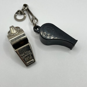2 Acme Whistles vintage whistle Metal Whistle black whistle