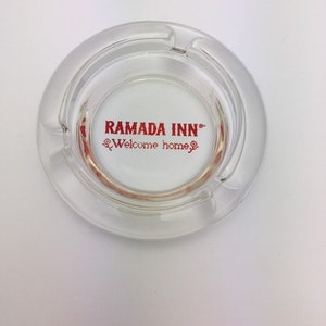 Ramada Inn Astray Vintage Ashtray Glass Ashtray Hotel Souvenir