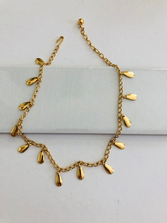 Trifari choker vintage Trifari necklace with dang… - image 5