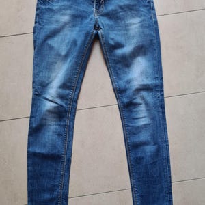 Vintage LBT Damenjeans, Hüftjeans, Georgete, Knöchellang, schmal geschnitten, Y2K, Größe 28, 2000er Jahre