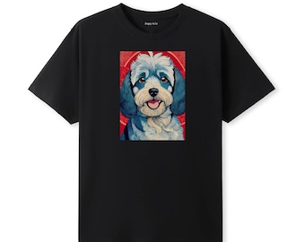 Camiseta preta com estampa de Cockapoo | 5 designs exclusivos | Presente perfeito para amantes de cães (homens e mulheres)