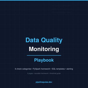 Data Quality Monitoring Playbook | Databricks PySpark Quality Checks Framework | PDF Guide
