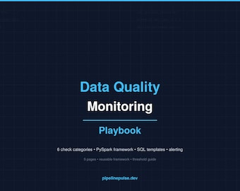 Manuel de surveillance de la qualité des données | Cadre de contrôle qualité PySpark de Databricks | Guide PDF