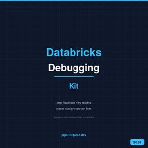 Databricks Debugging Kit | Spark Error Troubleshooting Guide Cluster Config Checklist | PDF image 2
