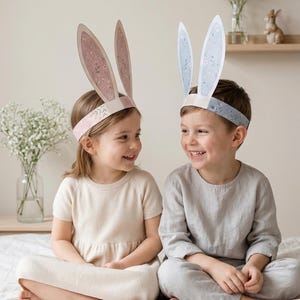 Printable Bunny Ears Crown Craft | Kids Printable Headband (Instant Digital Download)