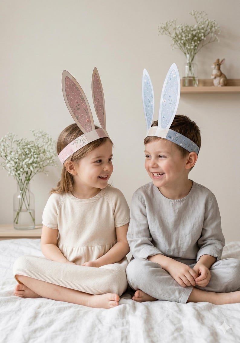 Easter Bunny Ears Crown Craft Template | Kids Printable Headband ...