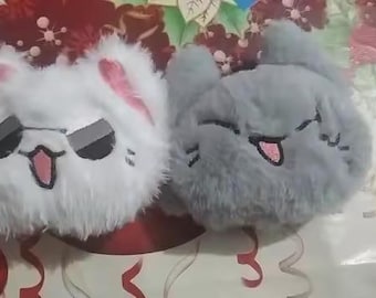 Anime Plush Keychain Set – Gojo & Geto Soft Cute Keyrings Collectible