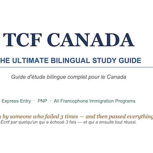 TCF Canada Study Guide PDF | French Immigration CLB 7 | Express Entry French Test Prep | Bilingual