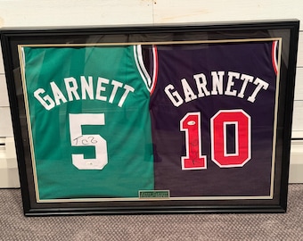 Kevin Garnett Dual Signed Jersey Framed Display – Celtics & Team USA – JSA Witnessed Authentication