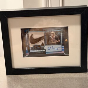 Parche de novato de Spencer Rattler con autógrafo enmarcado / Parche Nike Swoosh de Panini One con autógrafo / Arte de pared coleccionable de mariscal de campo de la NFL