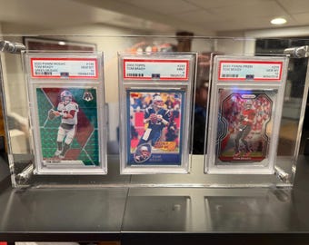 Exhibidor de tarjetas PSA de leyendas del lacrosse de Syracuse / Autógrafos de Gary Gait, Mike Powell y Joey Spallina / Estuche acrílico / Pieza de colección / Lacrosse NCAA