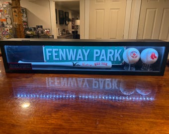 Roman Anthony Signed Mini Bat Shadow Box | Fanatics Authenticated | LED Fenway Park Red Sox Display