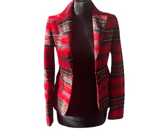 Chaqueta de tartán talla pequeña de United Colors of Benetton