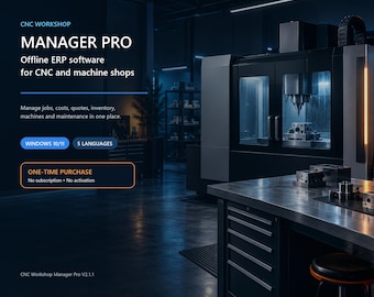 CNC Workshop Manager Pro | Windows ERP Software for Job Costing, Inventory and Maintenance