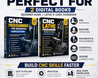 CNC Programming Bundle: Beginner Guide + Lathe G-Code Handbook (Digital PDF)