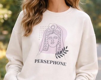 Persephone Göttin Linie Kunst Sweatshirt | Mythologie griechische Kleidung