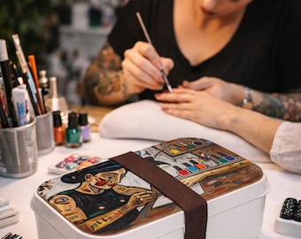 Nagel Künstler Lunch Box | Geschenk für Nageltechniker | Nail Art Inspiriert Lebensmittelbehälter | Manikürist Geschenkidee