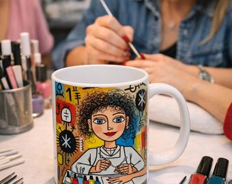 Nail Artist Mug | Nail Artist Coffee Cup | Gift for Nail Art | Manicurist Mug | Nail Salon Lifestyle Mug