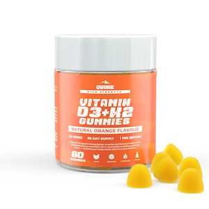 Vitamin D3+K2 Gummies – Natural Orange, Vegan Bone & Immune Support image 1