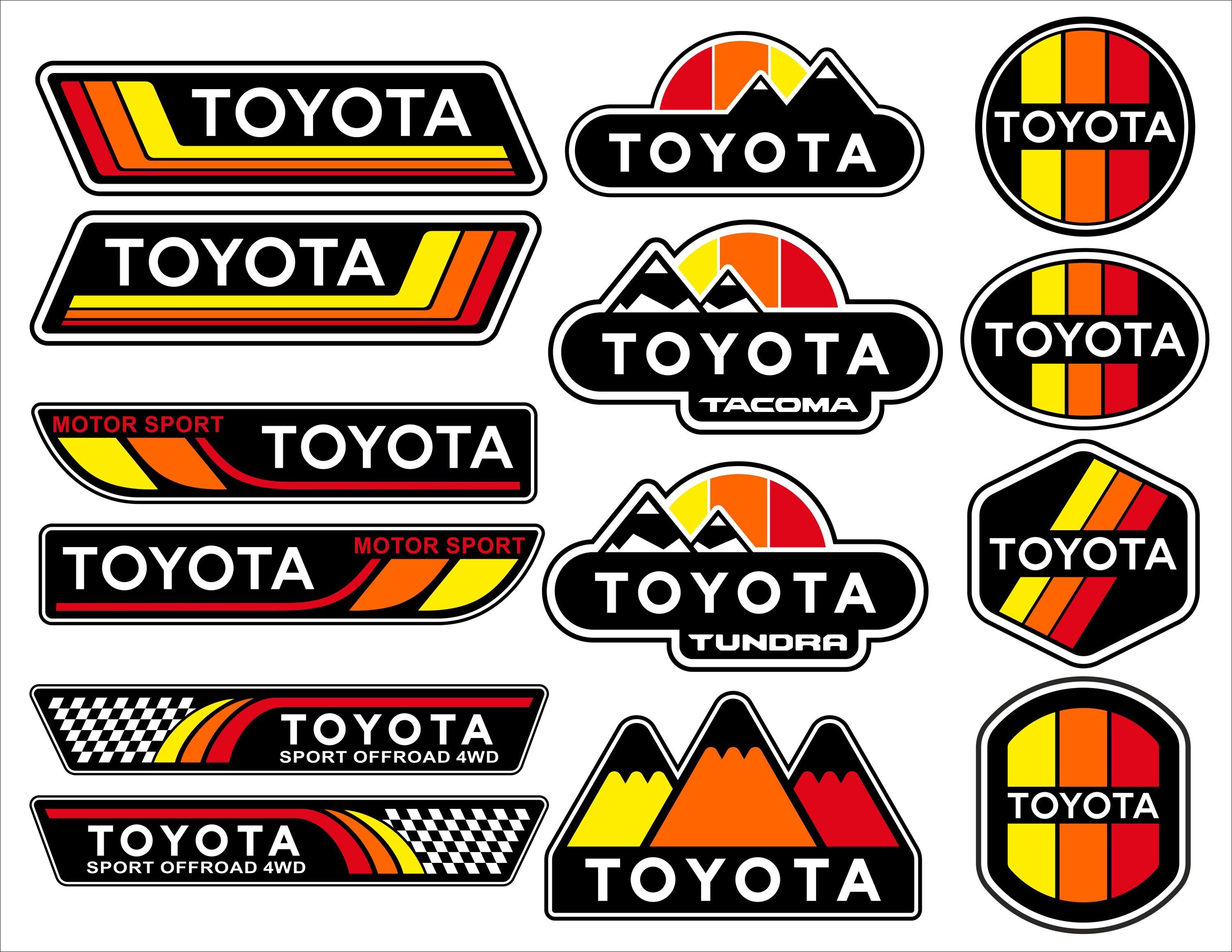 4wd Label Toyota Truck Pick up Stickers Labels SVG Bundle. Overland off Road ...