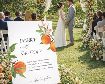 Peach Blossom Vows: A Botanical Celebration of Love