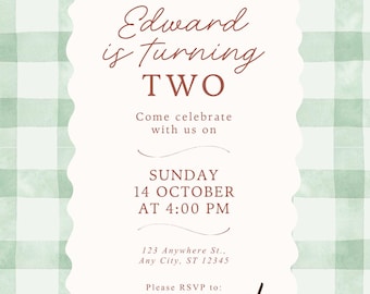 Fruity Two | Editable Birthday Invitation Template