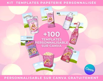 Mais de 100 modelos de lembrancinhas para festa no Canva: Kit completo de aniversário personalizado, modelos para caixas de chocolate Kinder, salgadinhos, suco e atividades infantis.