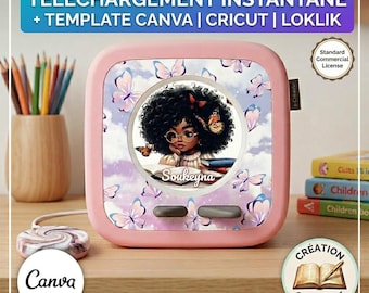 Template Canva Sticker Toniebox Version 2 : Gabarit Personnalisable , Modèle Autocollant Tonies, DIY Cricut & Loklik, Prénom Modifiable