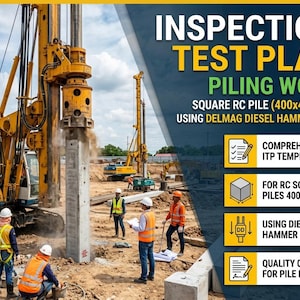 Construction Inspection Test Plan Template | Piling Work ITP | Editable Excel & Canva | Civil Engineering Quality Plan