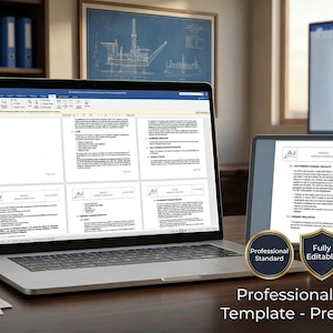 Emergency Response Plan (ERP) Template for Marine & Civil Engineering Projects - Fully Editable HSE Document