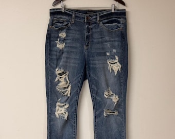 Jeans de mujer talla 16w estilo boyfriend - Judy Blue, jeans rasgados