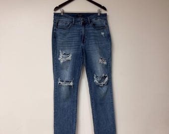 Pantalones vaqueros rectos para mujer talla 16w - Judy Blue, vaqueros rasgados