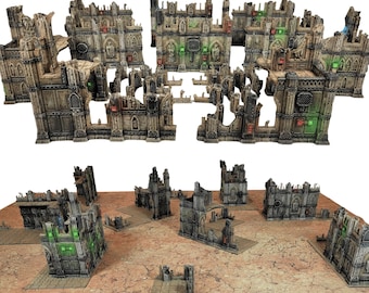 Tournament Companion Layout Ruins Set, Competitive Grimdark Practice Terrain Kit