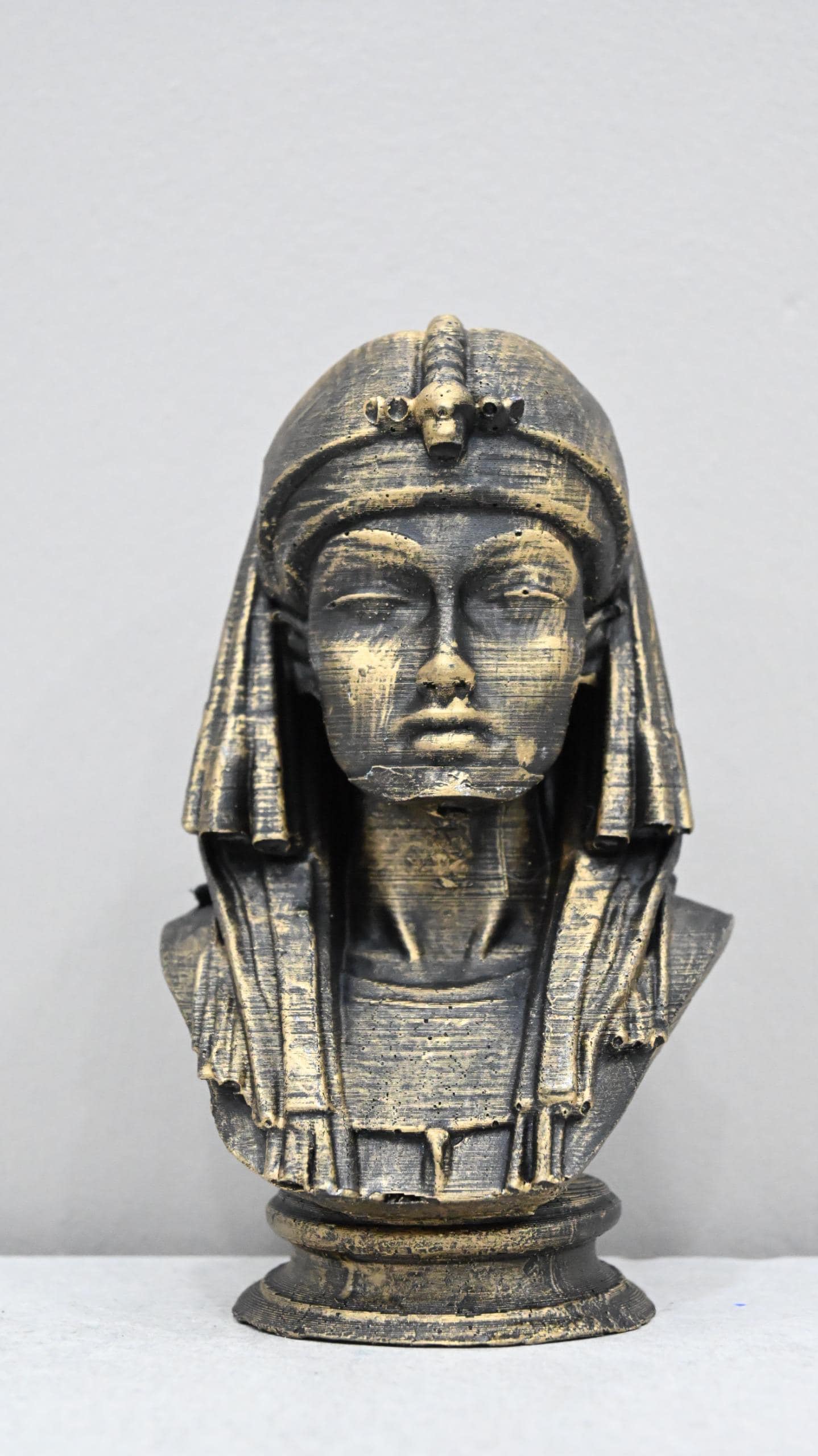 Figurine Tête De Pharaon égyptien - 9,5 Cm - Occasion Bon état