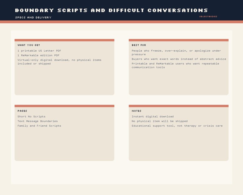Grensscripts voor moeilijke gesprekken | Tekst-, werk- en familiescripts pdf | Opmerkelijk: afbeelding 7