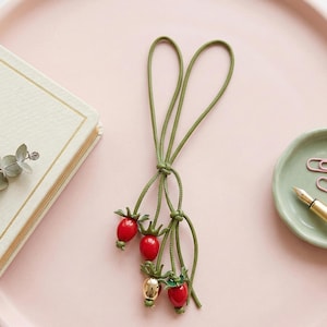 Cherry Tomato Bag Charm, Cute Vegetable Keychain, Aesthetic Red Tomato Charm, Kawaii Bag Accessory, Cottagecore Keyring