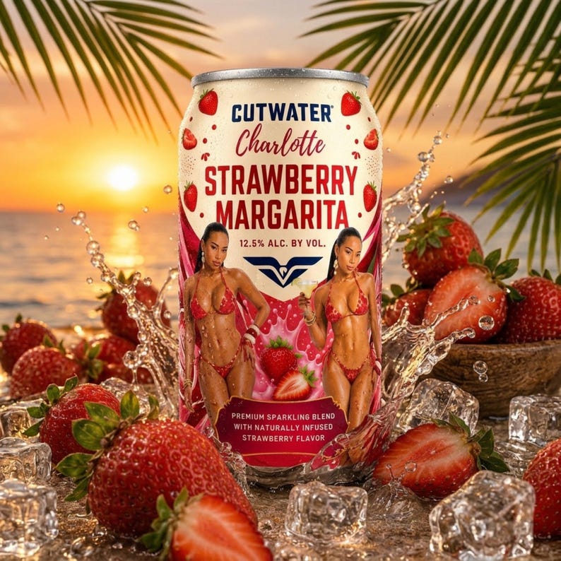 Redigerbar Margarita-burkförpackningsetikett, läskburkförpackningsmall Canva Vuxna festfavoriter Dryckesetiketter, Festfavoritmall (digital nedladdning), bild 3