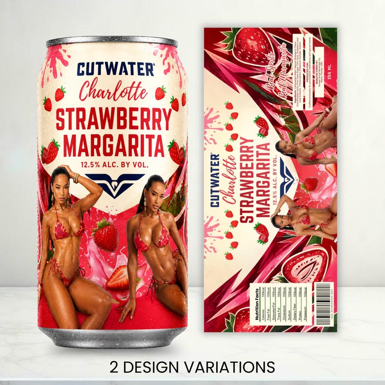 Redigerbar Margarita-burkförpackningsetikett, läskburkförpackningsmall Canva Vuxna festfavoriter Dryckesetiketter, Festfavoritmall (digital nedladdning), bild 4