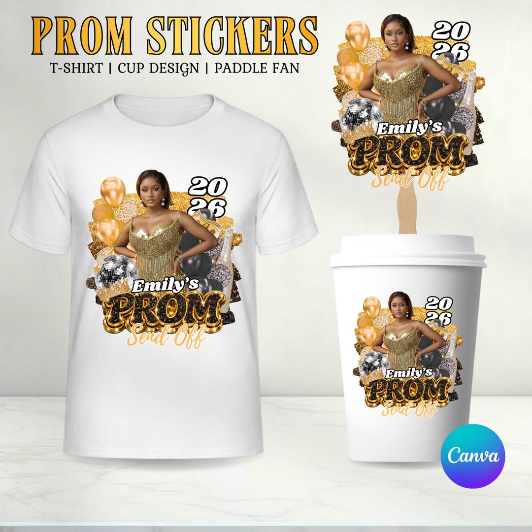 Prom Sticker Shock Yellow Prom Send off Tshirt Design,editable Prom Send off Sticker for T ...