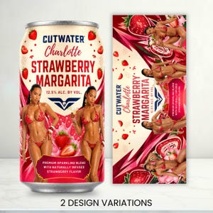Redigerbar Margarita-burkförpackningsetikett, läskburkförpackningsmall Canva Vuxna festfavoriter Dryckesetiketter, Festfavoritmall (digital nedladdning), bild 5