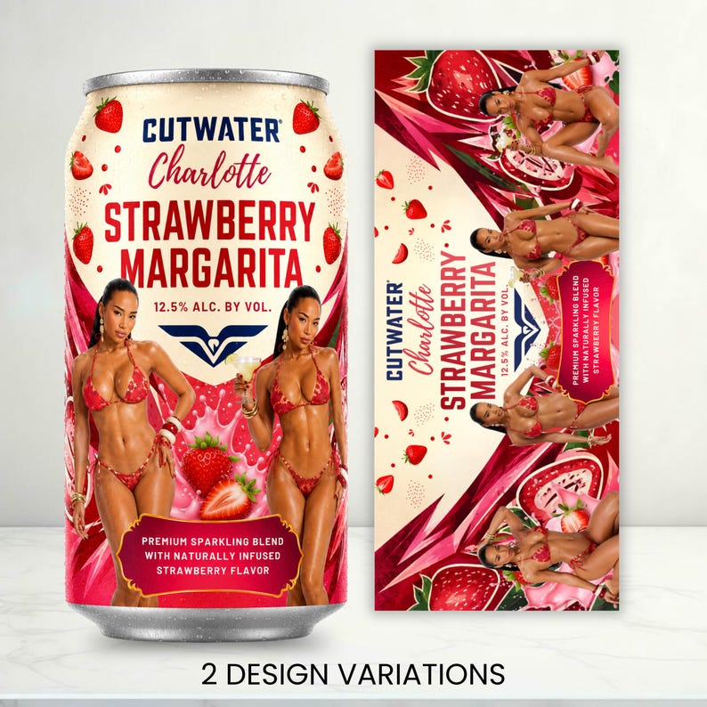 Redigerbar Margarita-burkförpackningsetikett, läskburkförpackningsmall Canva Vuxna festfavoriter Dryckesetiketter, Festfavoritmall (digital nedladdning), bild 5