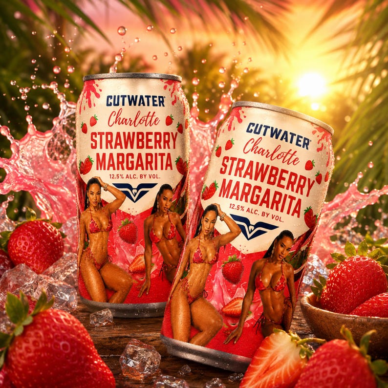Redigerbar Margarita-burkförpackningsetikett, läskburkförpackningsmall Canva Vuxna festfavoriter Dryckesetiketter, Festfavoritmall (digital nedladdning), bild 2