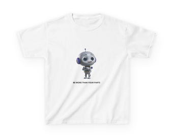 Camiseta infantil GearyBot - Sé más que tus partes - Bonita camiseta juvenil con diseño de robot, divertido regalo STEM para niños y niñas.